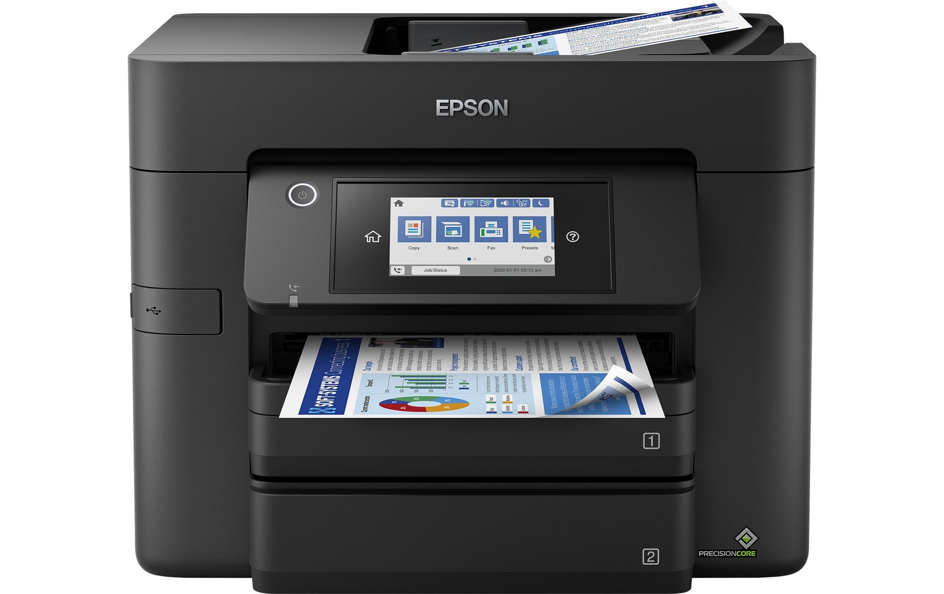 Epson WorkForce WF-4830DTWF – Farbiges Tintenstrahl-MFP A4 – USB/LAN/WLAN – Duplex, Duplex-ADF – 36 Seiten/Min S/W