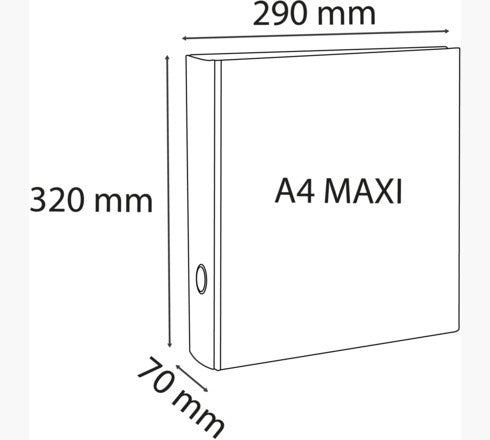 Exacompta Ringbuch – 4-D-Ring – für A4 – Rückenbreite 7 cm – schwarz