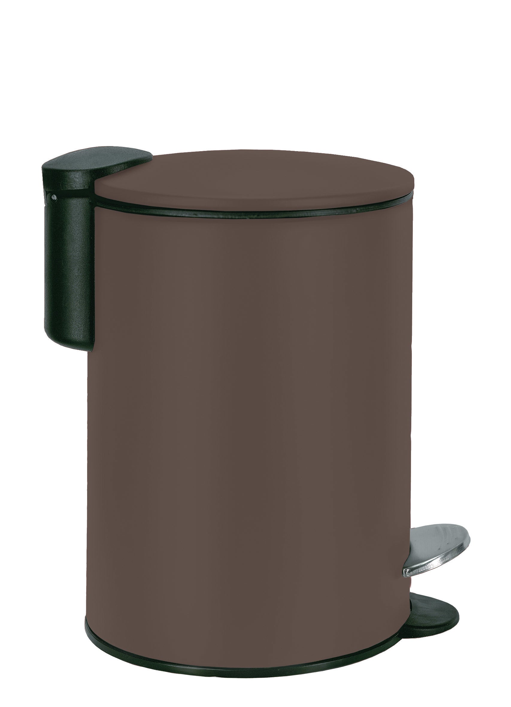 Kleine Wolke Treteimer Silence – 3 l – Metall, rund – Walnuss – Soft-Close