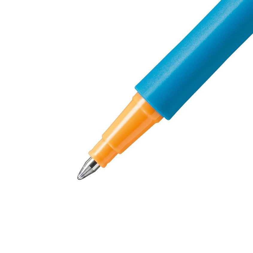 STABILO pointVisco 1099 – Tintenroller, 0,5 mm, Hellblau, mit Kappe, Kunststoff, Orange