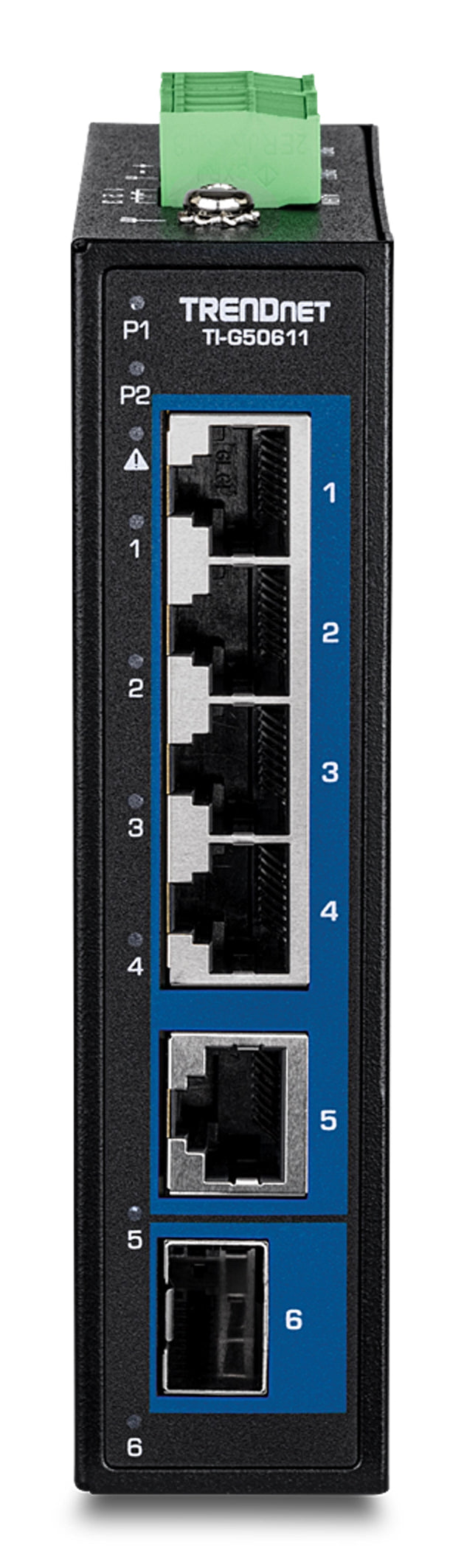 TRENDnet TI-G50611 – Unmanaged Switch – 4× 2,5G, 1× 10G, 1× SFP+, DIN-Rail