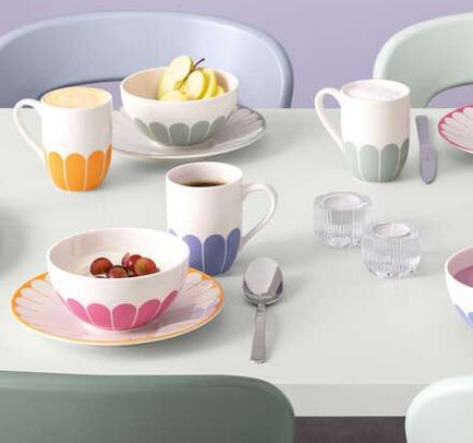 Villeroy & Boch Fleur Teller – Porzellan, grün, rund, 6 Stück