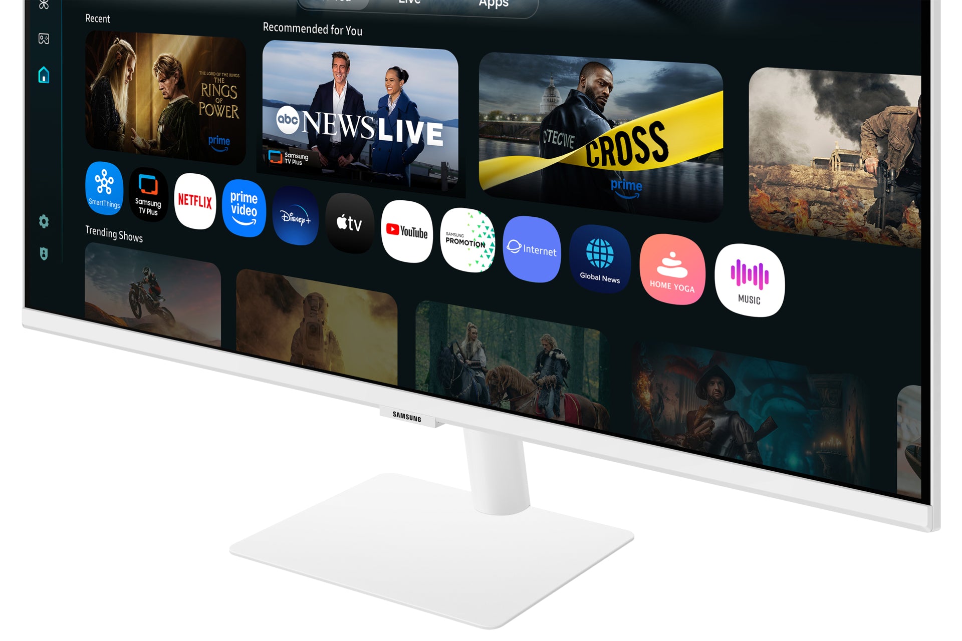 Samsung M70F – Monitor, 4K, HDR10, Smart Monitor, Weiss