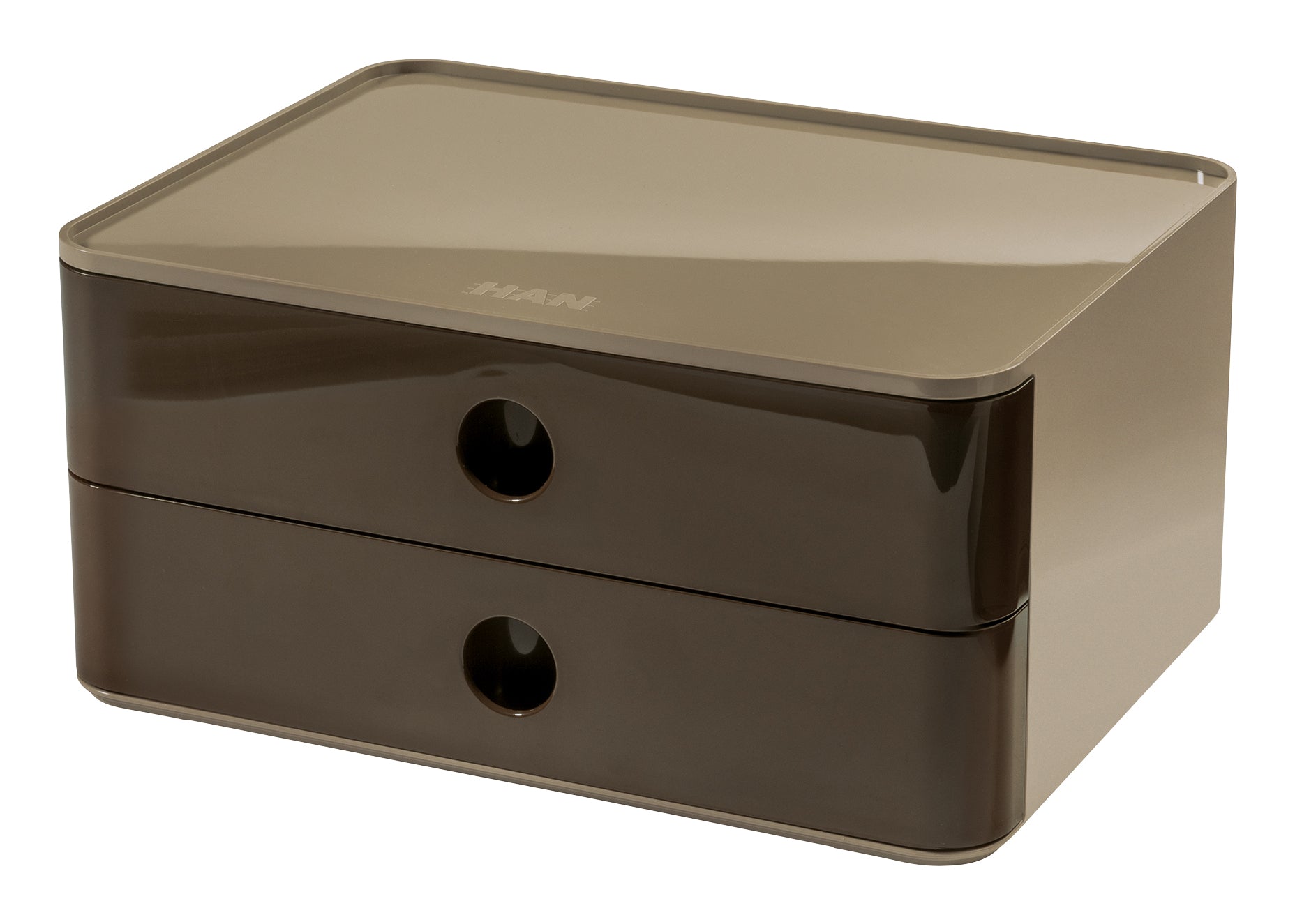 HAN Allison Smart-Box Plus Schubladenelement – 2 Schubladen, Dunkelbraun, ABS, B 260 × H 125 × T 195 mm