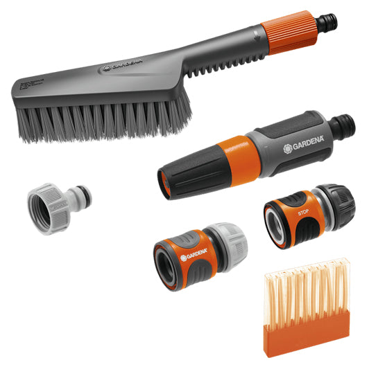 Gardena Düsensatz Cleansystem Grundausstattung – 6 Stk. – schwarz/grau/orange – 30,2 × 7,1 × 10,3 cm