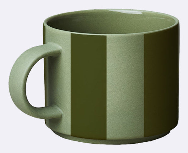 Chic-mic Kaffeetasse Good Mood Collection – 280 ml, Porzellan, Eukalyptusgrün, spülmaschinenfest