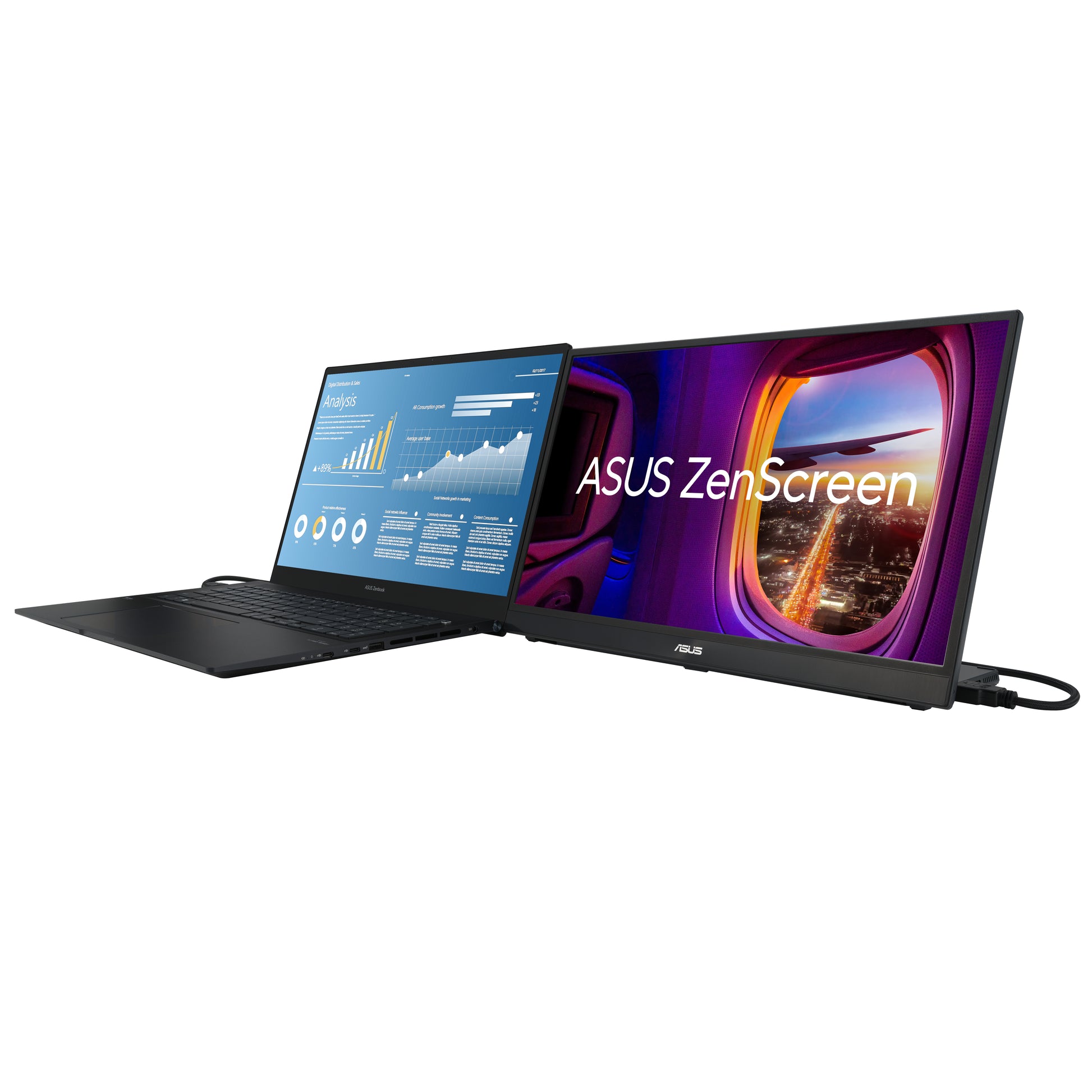 ASUS Zenscreen MB17AHG – Monitor, 17,3" 1920 × 1080 (Full HD), Schwarz
