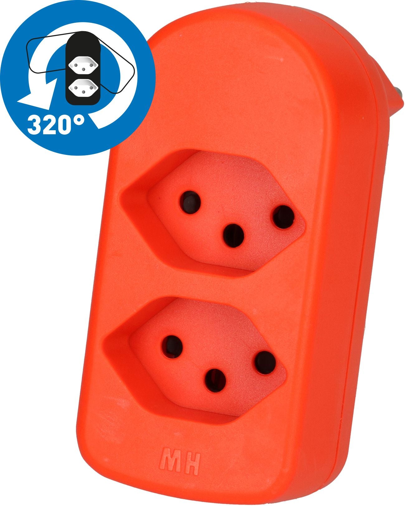 Max Hauri AG Max Hauri Adapterkabel, T12 zu 2×T13, 9,5 cm – orange