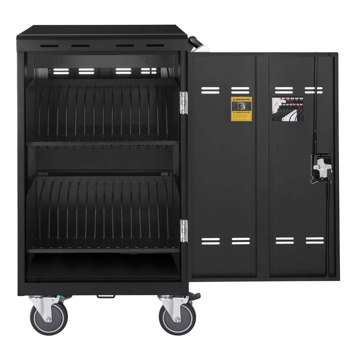 Acer Gerätewagen – für 32 Geräte – Intelligentes Laden, Abschliessbar – Schwarz