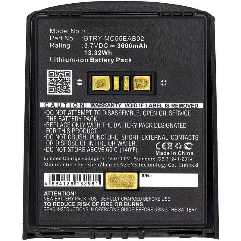 CoreParts Akku – 3600 mAh, 3,7 V, 13,3 Wh – für MC55, MC5574, MC5590 und andere – schwarz