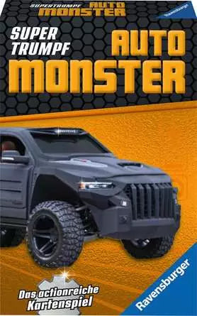 Ravensburger Auto Monster 21 – Kartenspiel, 1–2 Spieler, ab 7 Jahren, 5 Min., IT