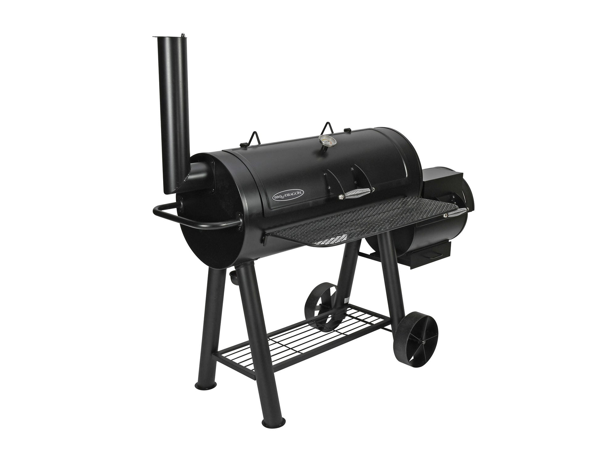 BBQ Dragon Smoker Nevada – Kochfläche 44 × 51 cm, Gusseisen, 86 × 172 × 152 cm – schwarz