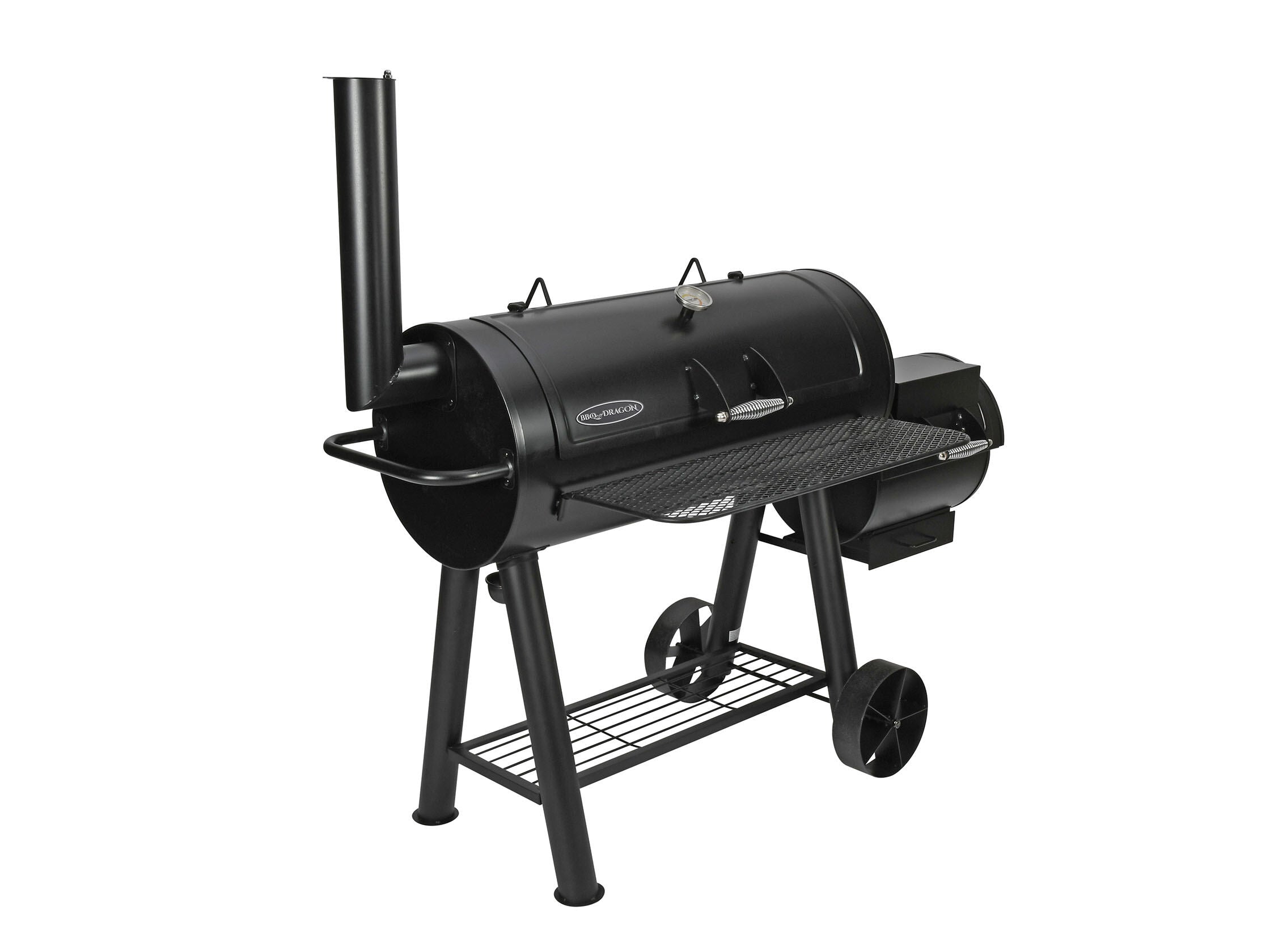BBQ Dragon Smoker Nevada – Kochfläche 44 × 51 cm, Gusseisen, 86 × 172 × 152 cm – schwarz