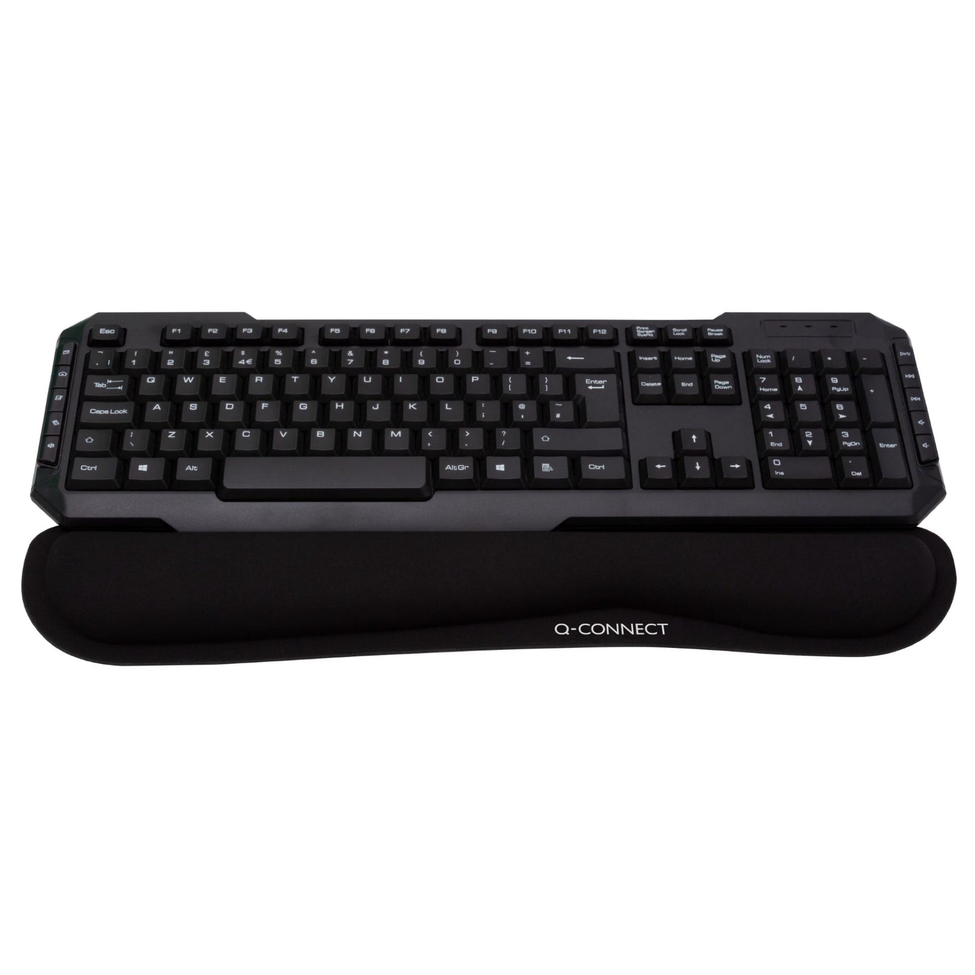 Q-CONNECT Tastatur-Handgelenkauflage – Memory Foam – 460×85×25 mm – Schwarz