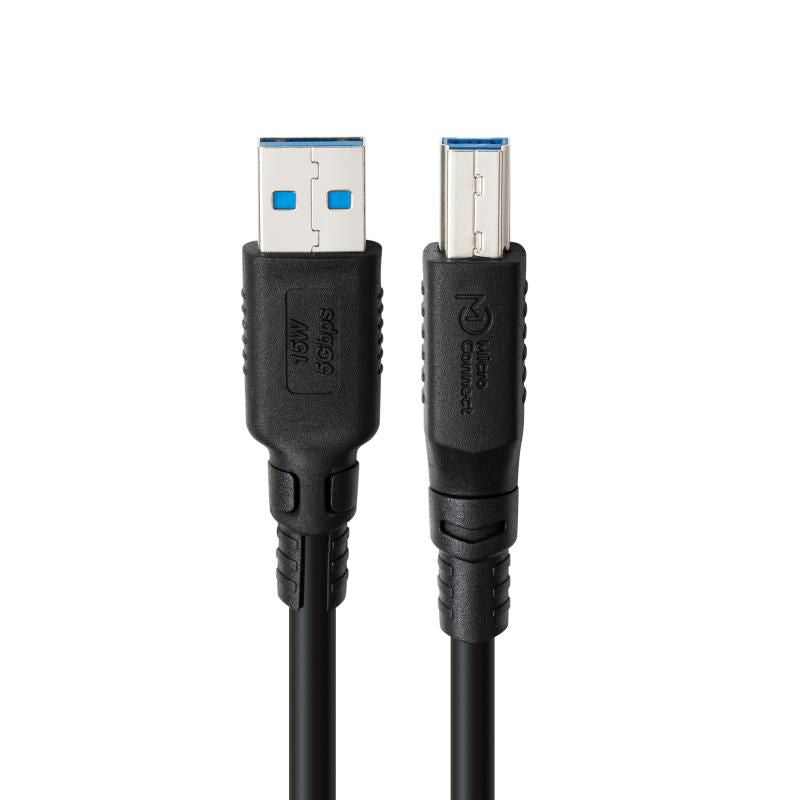 Microconnect USB-A auf USB-B Kabel – USB 3.2 Gen 1 (5 Gbit/s) – 2 m – halogenfrei (LSZH)