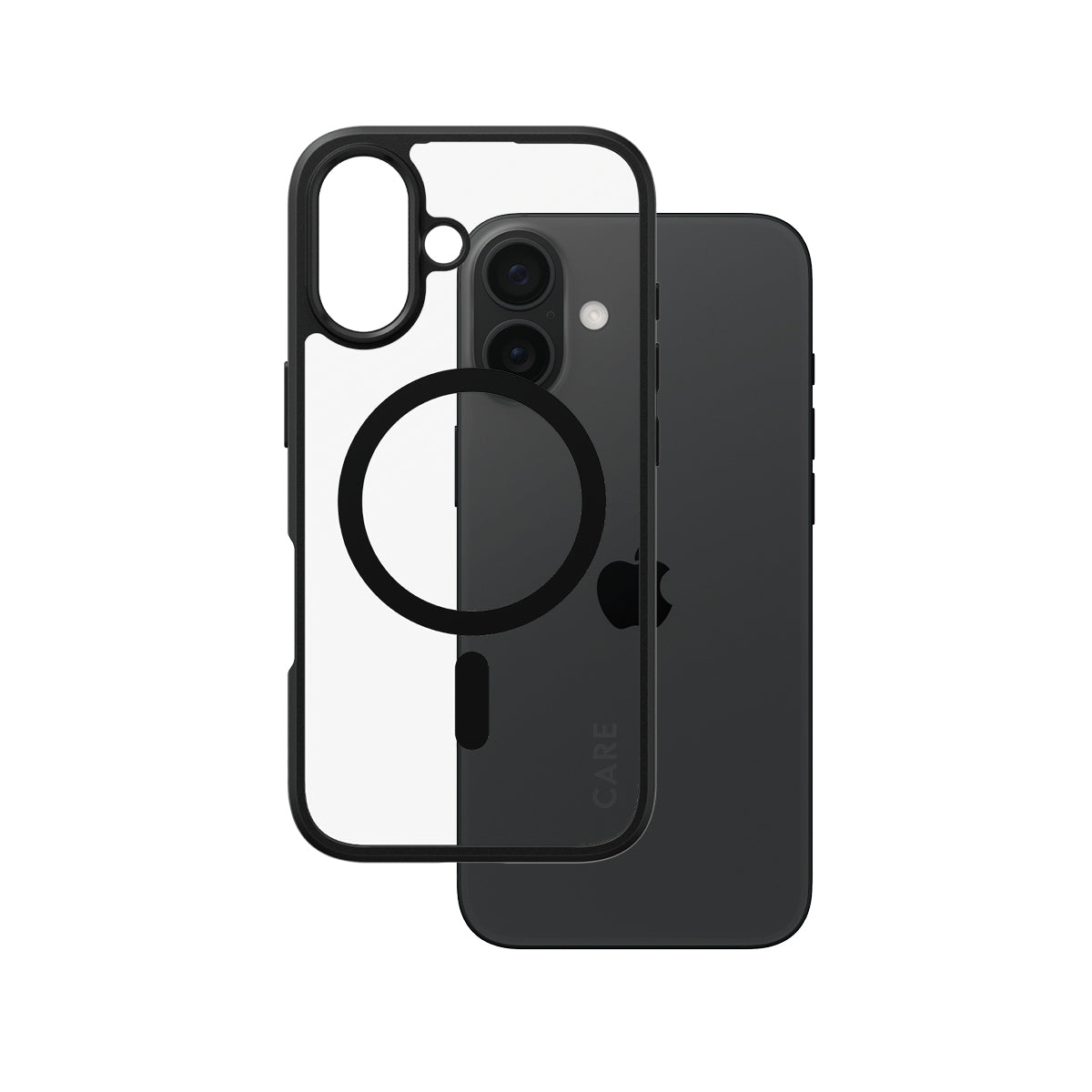 PanzerGlass Backcover Flagship – für Apple iPhone 16 – transparent/schwarz – MagSafe-kompatibel