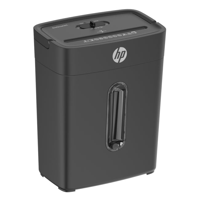 HP One Shredder 6CC Aktenvernichter – Partikelschnitt, P-4, 5 × 14 mm, 6 Blatt, 14 l, Kreditkarten