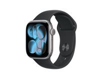 Apple Watch S11 – Smartwatch – 42 mm, LTE, OLED, 50 m, Space Grey, Titan, S/M (Sportarmband)