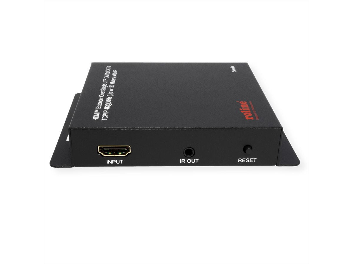 ROLINE HDMI-Extender-Kit – bis 120 m, 4K (3840 × 2160) @ 30 Hz, IR-Rückkanal – Schwarz