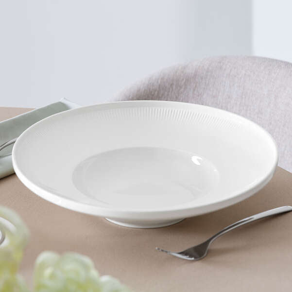 Villeroy & Boch Suppenteller – 0,40 l, Porzellan, Weiss, Mikrowellengeeignet, Spülmaschinenbeständig