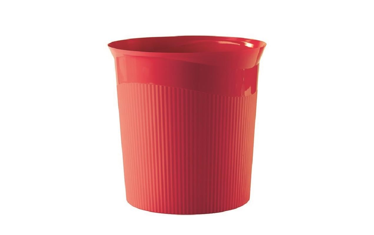 HAN Papierkorb Re-LOOP – 13 l – Kunststoff (PP), rund – rot