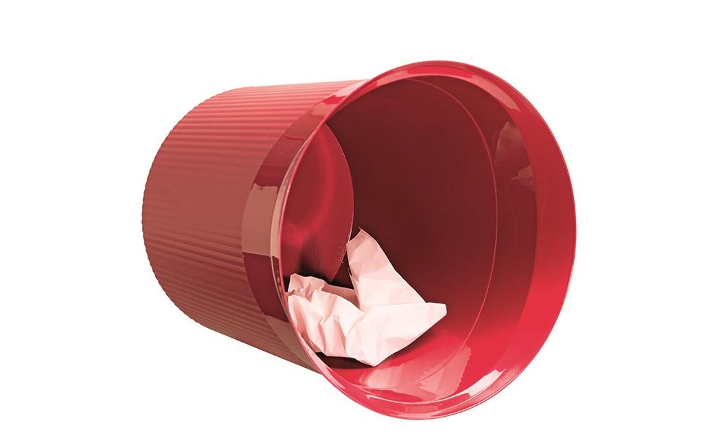 HAN Papierkorb Re-LOOP – 13 l – Kunststoff (PP), rund – rot