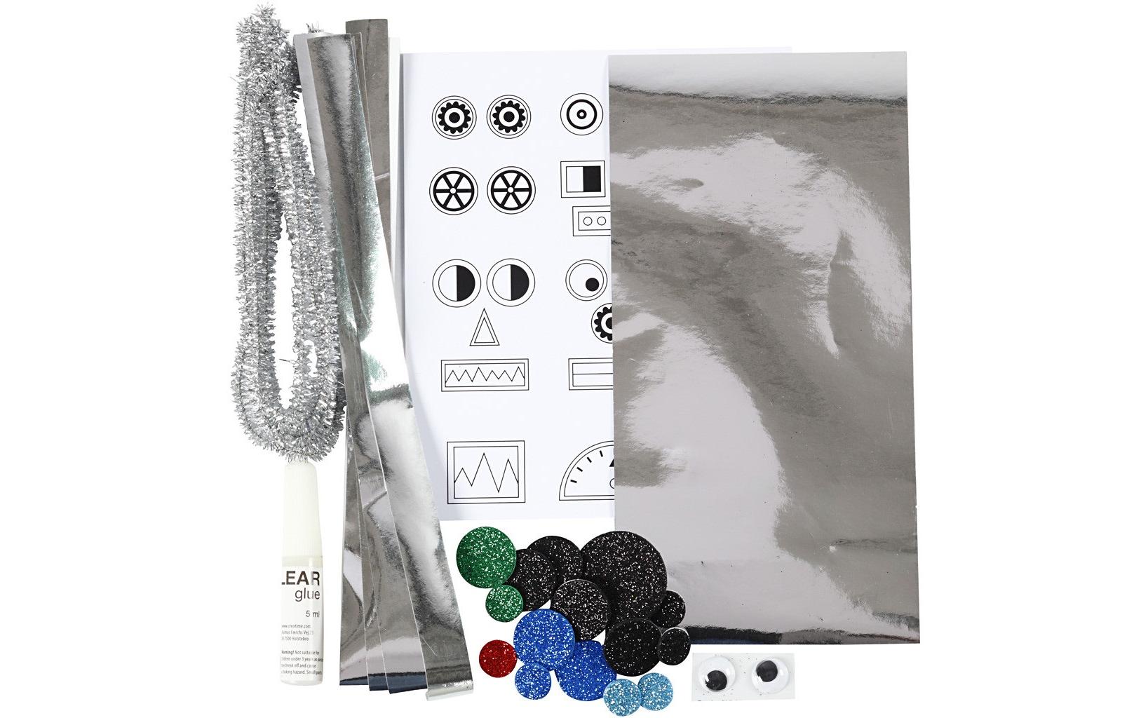 Creativ Company Bastelset – Roboter – 7-teilig – Metall, silber – ab 3 Jahren