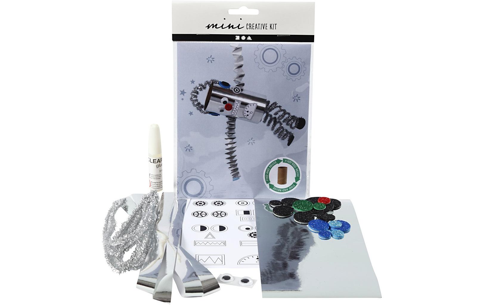 Creativ Company Bastelset – Roboter – 7-teilig – Metall, silber – ab 3 Jahren