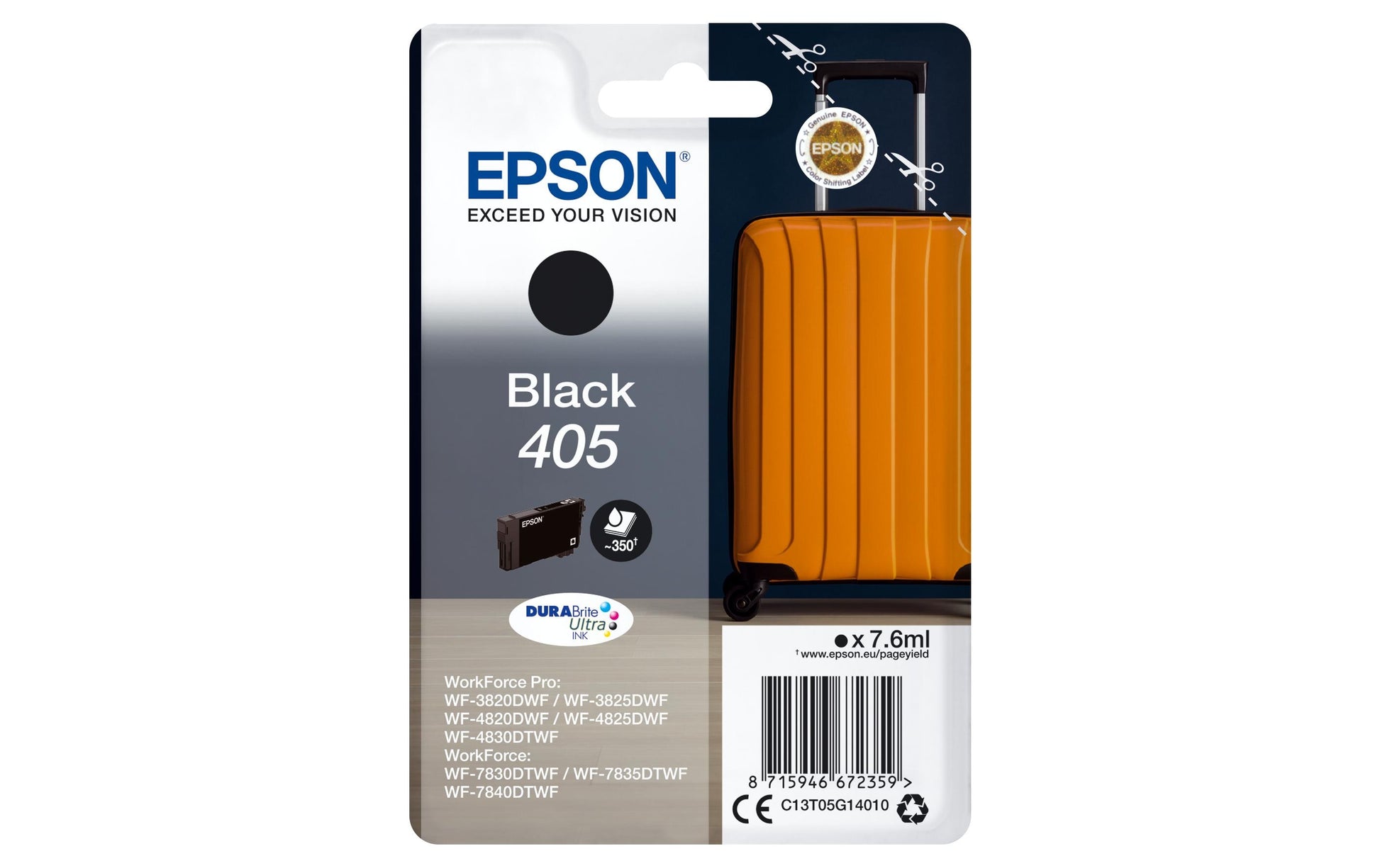 Epson Tintenpatrone 405, Schwarz, 7,6 ml