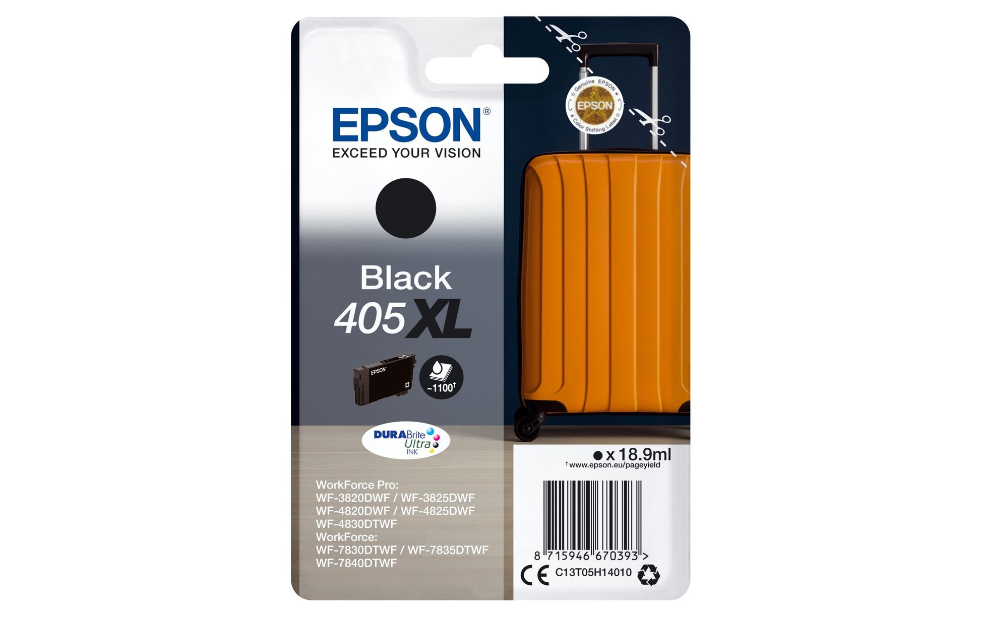 Epson Tintenpatrone 405XL, Schwarz, 18,9 ml