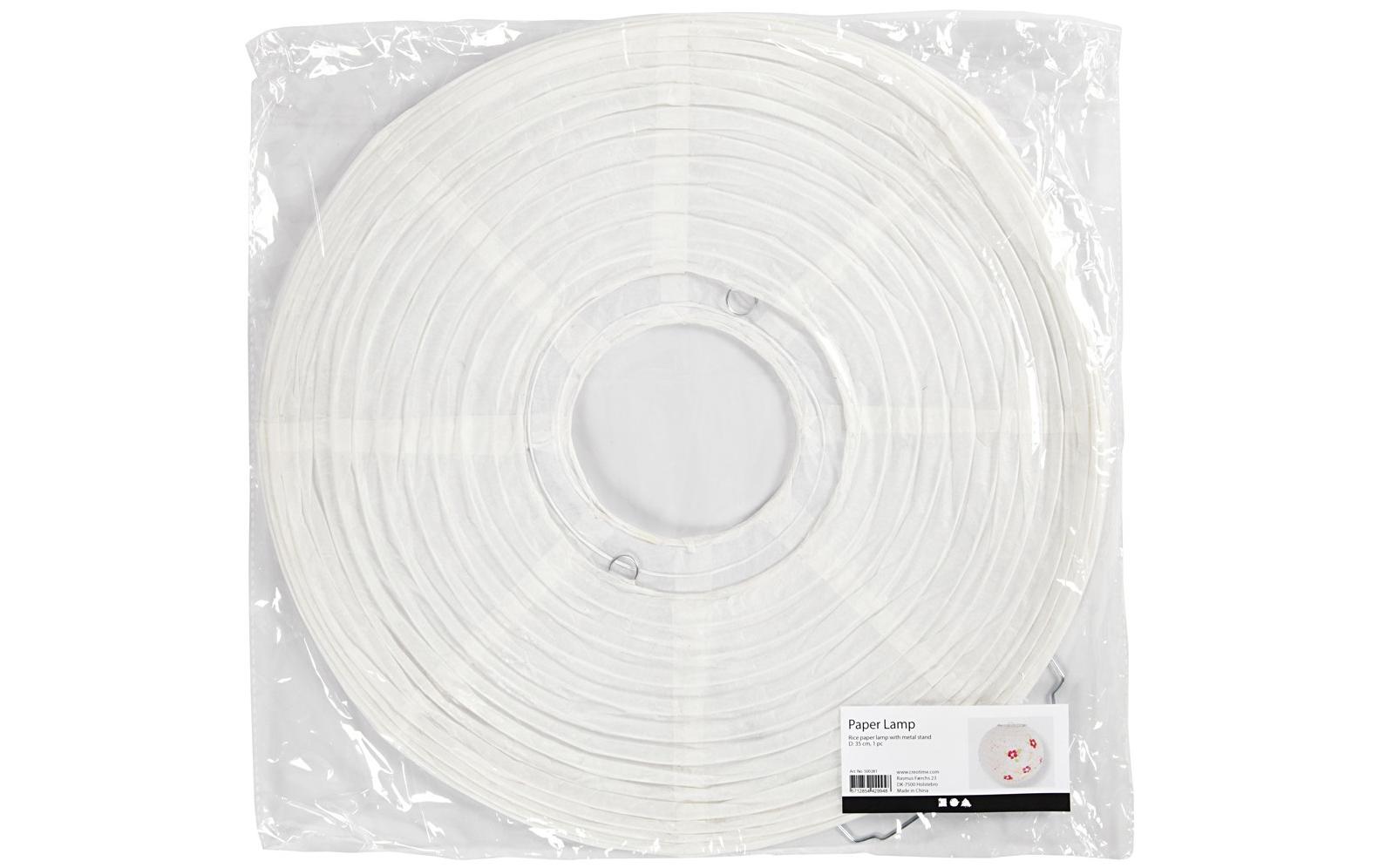 Creativ Company Papierlampion – Ø 35 cm – Papier, weiss – 1 Stück