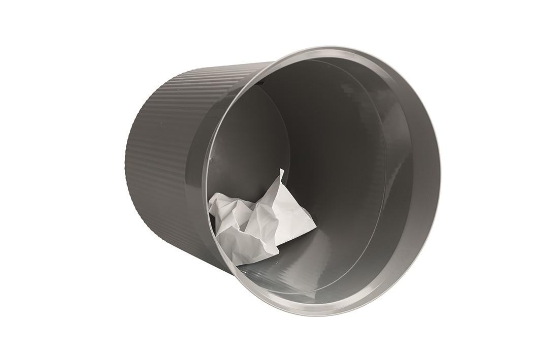 HAN Papierkorb Re-LOOP – 13 l – Kunststoff (PP), rund – grau