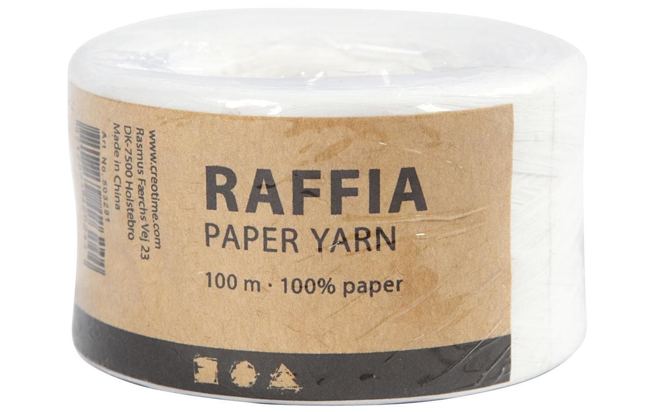 Creativ Company Geschenkband Papier Weiss – 8 mm × 100 m