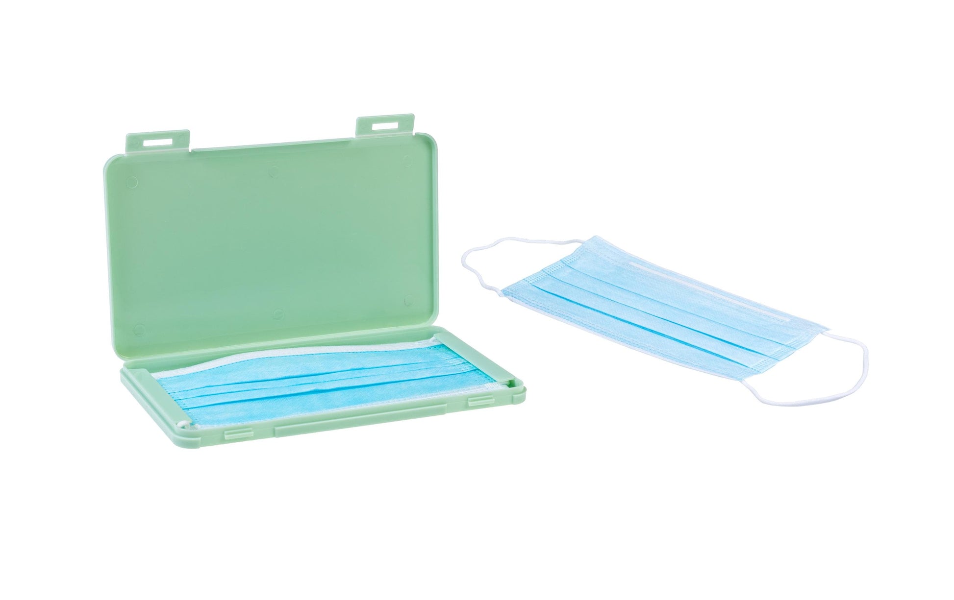 Ftm Maskenbox – Rechteck 190 × 110 × 12 mm – Kunststoff – Grün