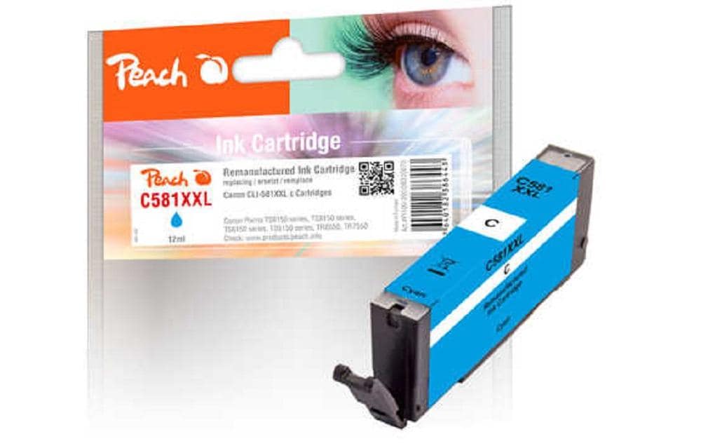 Peach CLI-581XXL Cyan Tintenpatrone (Kompatibel) – 820 Seiten – für Canon Pixma TR 7500 Serie
