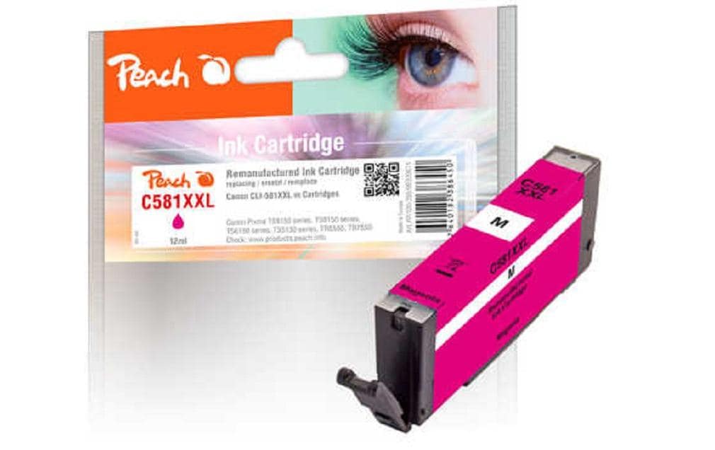 Peach CLI-581XXL Magenta Tintenpatrone (Kompatibel) – 760 Seiten – für Canon Pixma TR/TS Serien