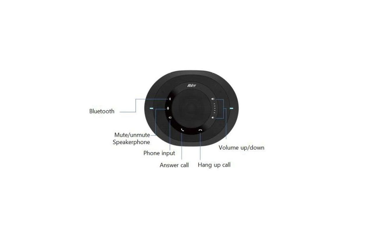 AVer FONE540 – Konferenzlautsprecher – USB/Bluetooth, Schwarz