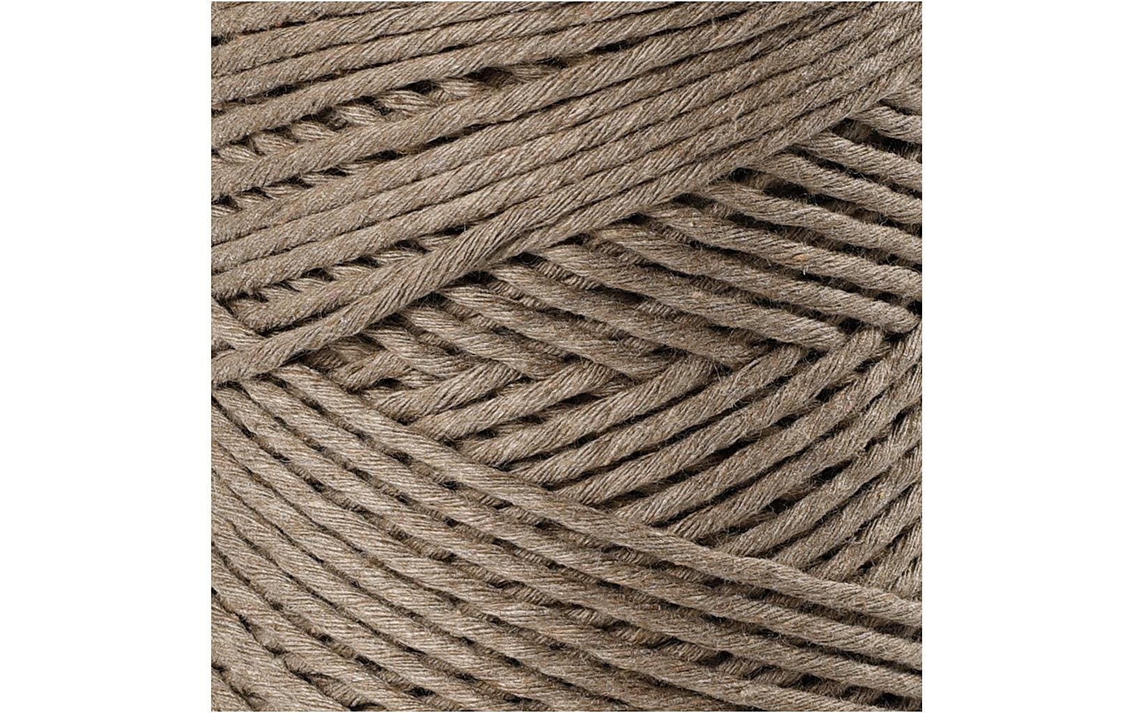 Creativ Company 414761 Makramee-Kordel Hellbraun – Ø 2 mm, 330 g, 198 m, Baumwolle