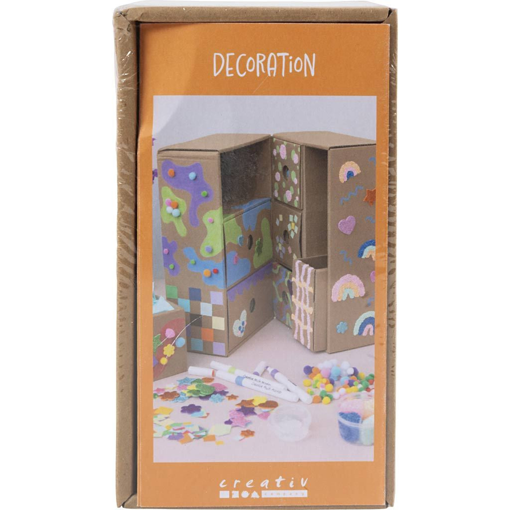 Creativ Company Bastelset – ab 4 Jahren – inklusive Ton, Marker, Aufkleber, Pom-Poms – mehrfarbig