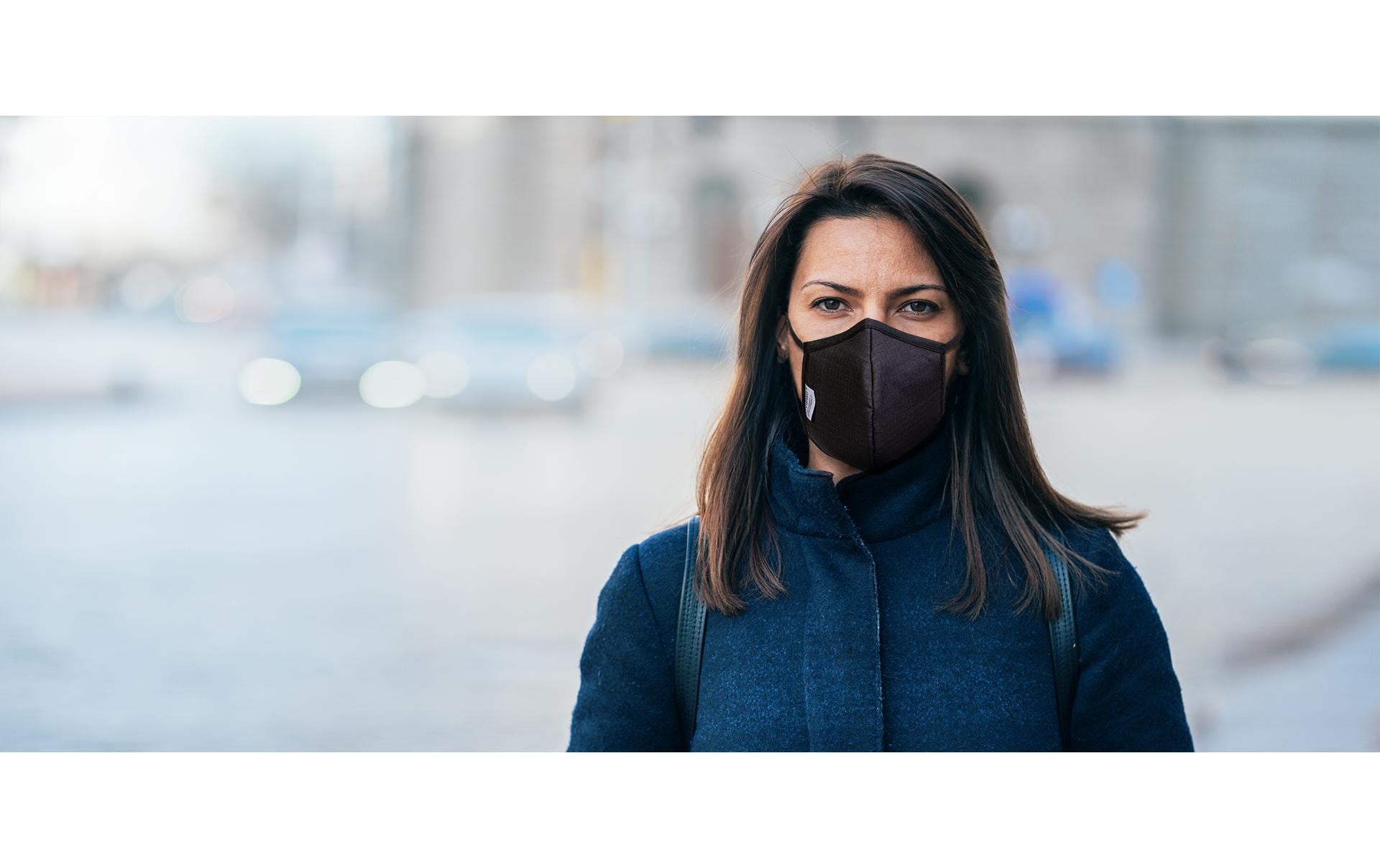 Unrepa LIVIPRO – Stoffmaske Evolution – M – schwarz – 1 Stk.