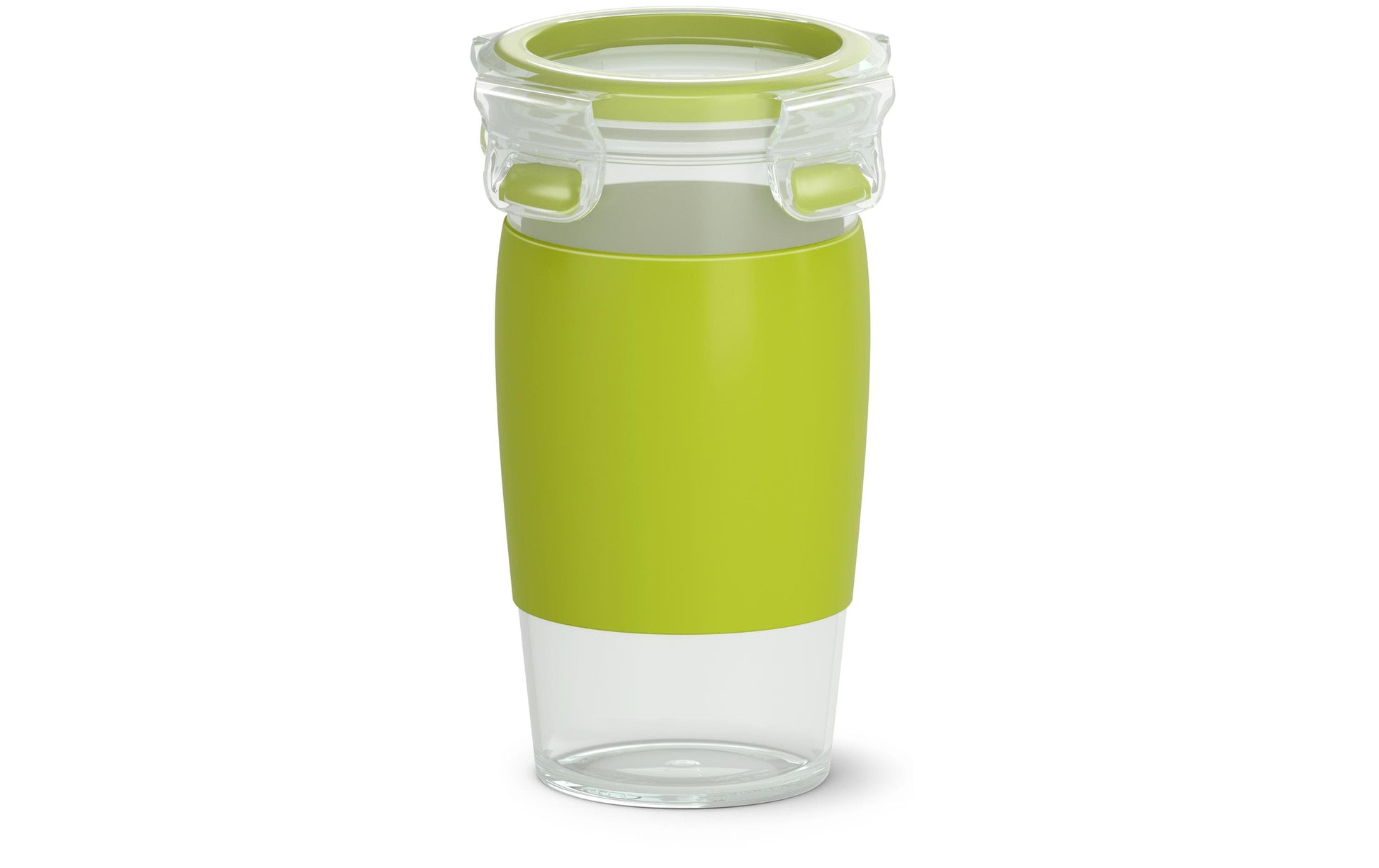 Emsa Smoothie Mug Clip & Go – 450 ml, Ø 9,1 cm, H 15,2 cm, spülmaschinenfest, grün/transparent