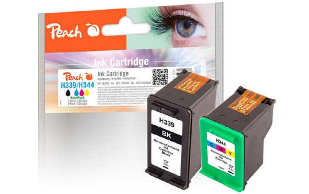 Peach Tintenpatronen-Multipack Nr. 339/344, 2er-Pack, kompatibel – für HP DeskJet 5700 Serie und andere