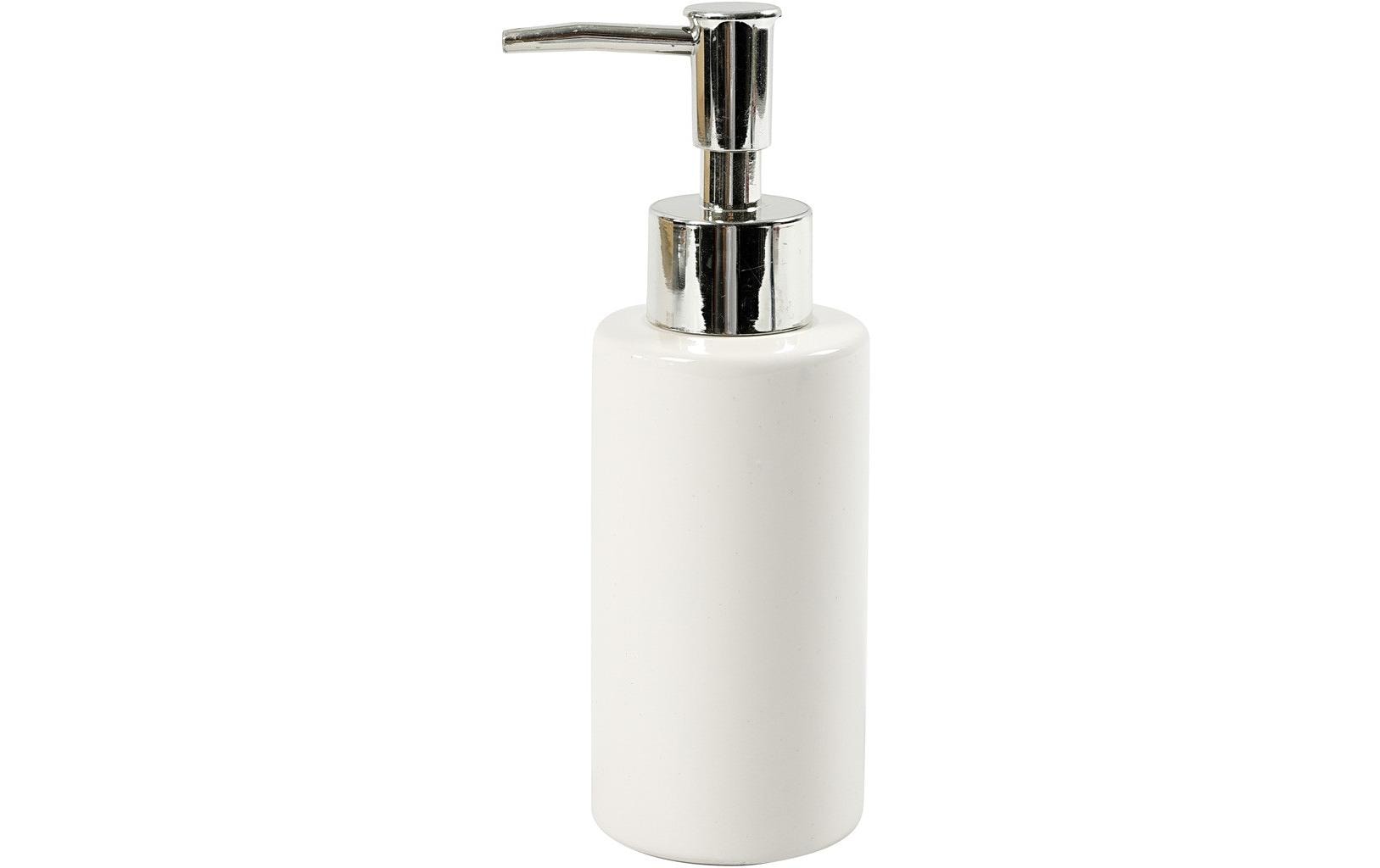 Creativ Company Seifenspender – Keramik, Weiss, 150 ml