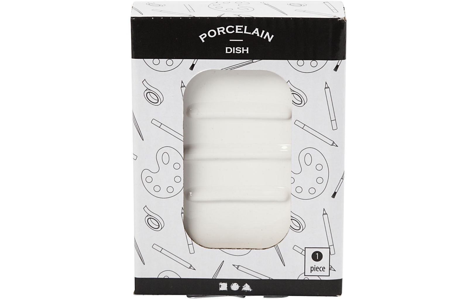 Creativ Company Seifenschale – Keramik, 10×13,5×2,5 cm, Oval, Weiss
