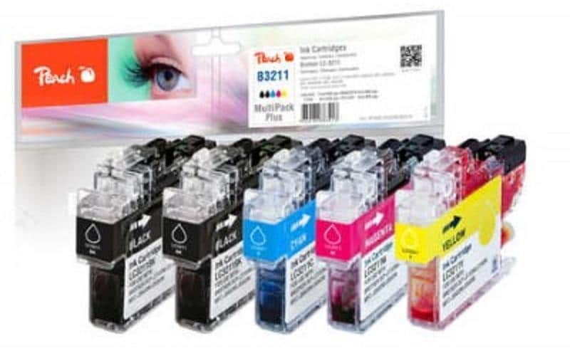 Peach Tintenpatronen-Multipack LC-3211, 5er-Pack – für Brother DCPJ 572, DCPJ 770, DCPJ 772 und andere