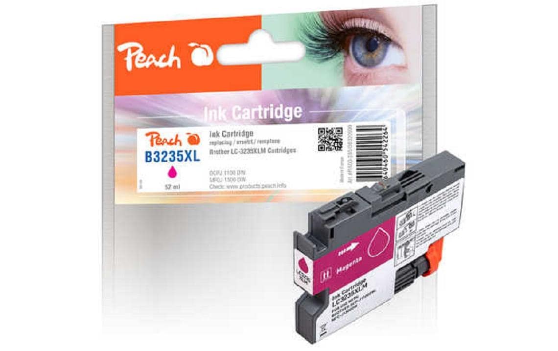 Peach LC-3235XL Magenta Tintenpatrone (Kompatibel) – 53 ml – für Brother DCPJ 1100 DW, MFCJ 1300 DW