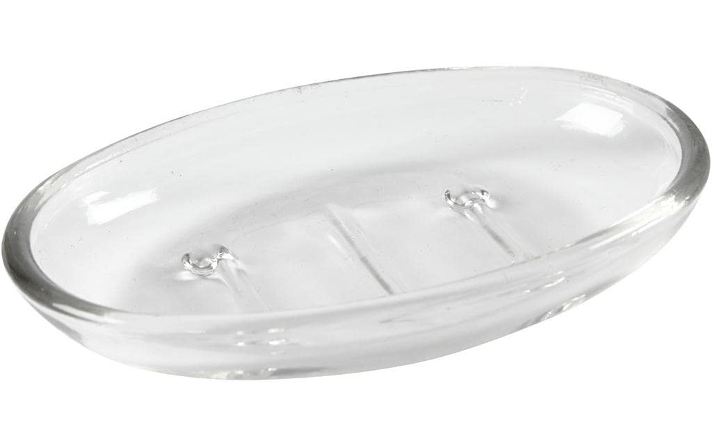 Creativ Company Seifenschale – Glas, 9,5×15×3 cm, Transparent, Oval