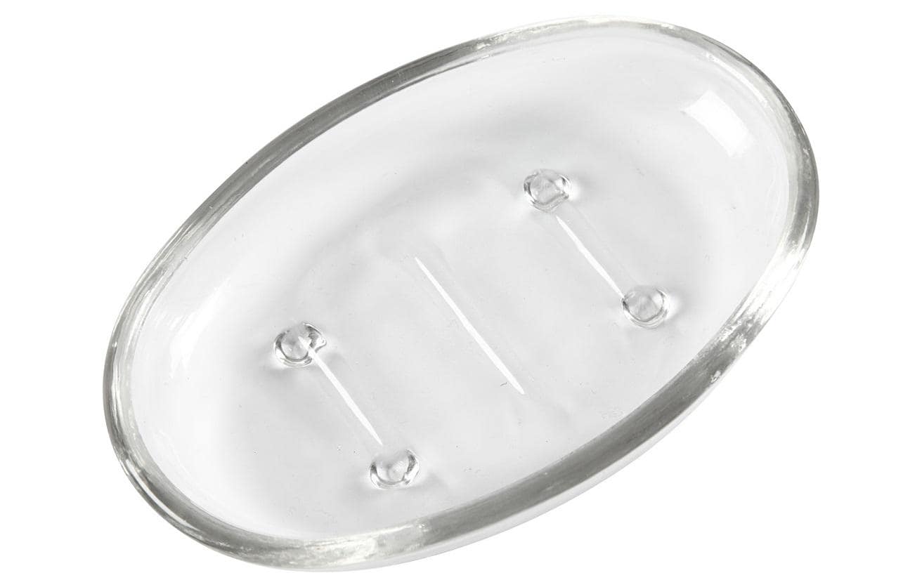 Creativ Company Seifenschale – Glas, 9,5×15×3 cm, Transparent, Oval