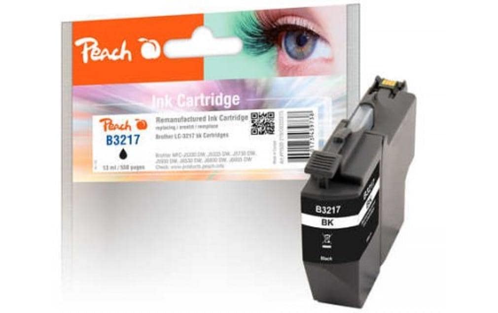 Peach LC-3217 Schwarz Tintenpatrone (Kompatibel) – 550 Seiten – für Brother LC-3217BK