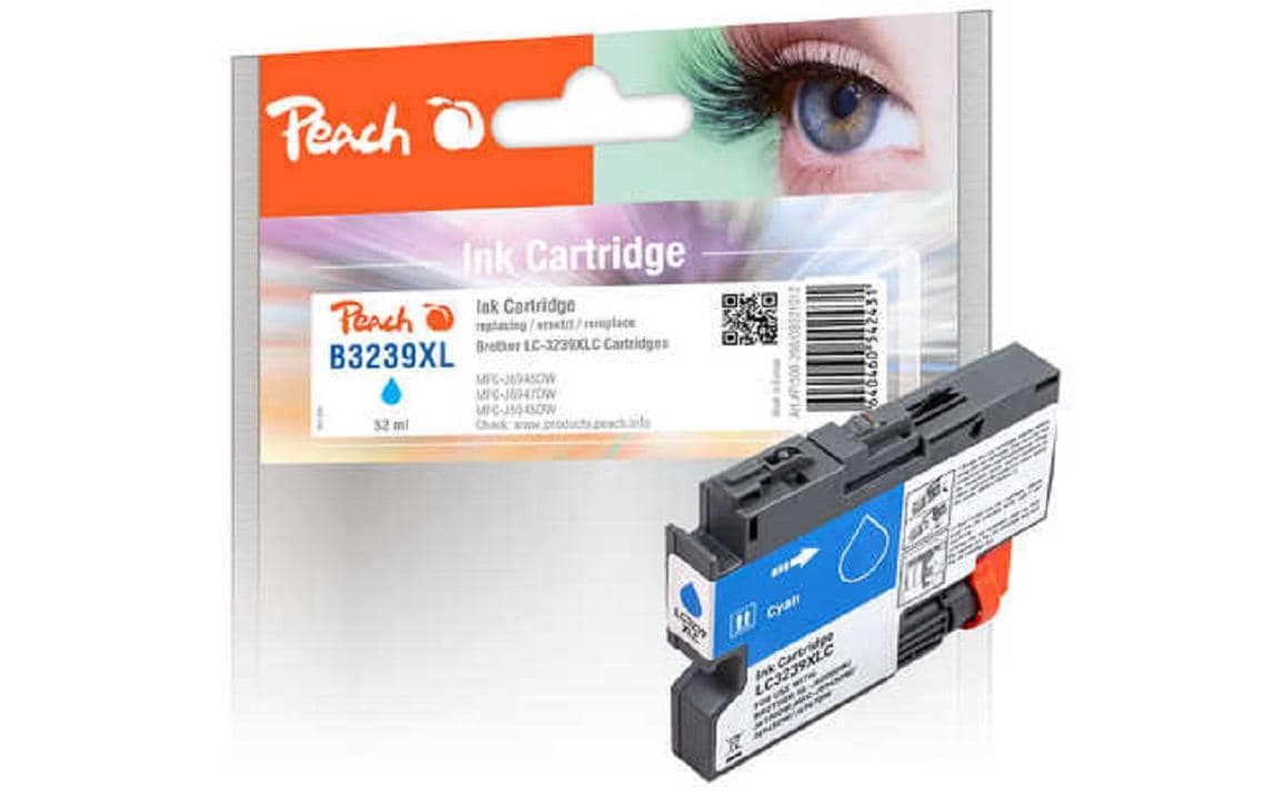 Peach LC-3239XL Cyan Tintenpatrone (Kompatibel) – 53 ml – für Brother HLJ 6000/6100 DW, MFCJ 5945/6945/6947 DW